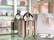 Chloe Small Woody Tote Bag Brown 26.5x20x8cm - 3
