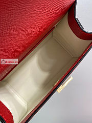 Valextra Medium Iside Bag Leather Red 12x20x26cm - 6