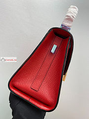 Valextra Medium Iside Bag Leather Red 12x20x26cm - 5