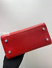 Valextra Medium Iside Bag Leather Red 12x20x26cm - 2