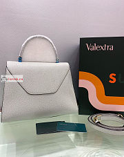 Valextra Medium Iside Bag Leather White 12x20x26cm - 2