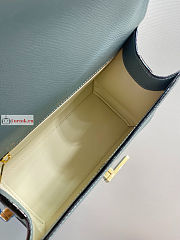 Valextra Medium Iside Bag Leather Blue 12x20x26cm - 6