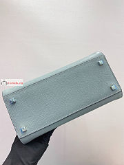 Valextra Medium Iside Bag Leather Blue 12x20x26cm - 5