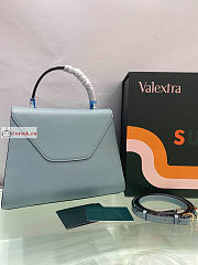 Valextra Medium Iside Bag Leather Blue 12x20x26cm - 3