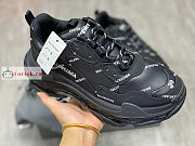 Balenciaga Triple S All Over Logo Sneaker Black  - 4