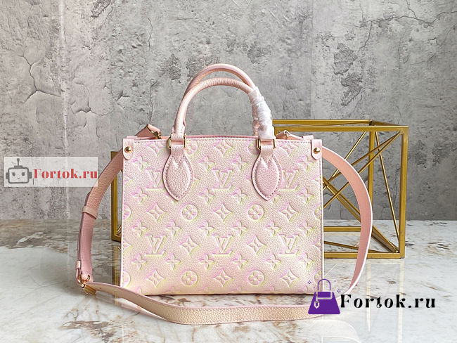 Louis Vuitton Onthego PM Sprayed Pink M46168 25x19x11.5cm - 1