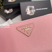 Prada Large Zipper Wallet In Leather Pink 1ML506 20x10cm - 2