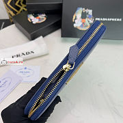 Prada Large Zipper Wallet In Leather Dark Blue 1ML506 20x10cm - 3