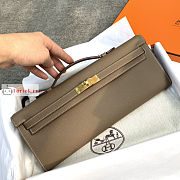 Hermes Kelly Cut Clutch Epsom Leather Mocha 31x13x2.5cm - 4