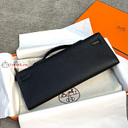 Hermes Kelly Cut Clutch Epsom Leather Black 31x13x2.5cm - 5