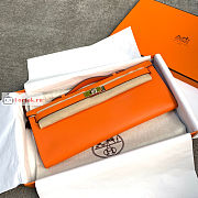 Hermes Kelly Cut Clutch Epsom Leather Orange 31x13x2.5cm - 1