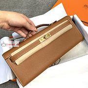 Hermes Kelly Cut Clutch Epsom Leather Brown 31x13x2.5cm - 6