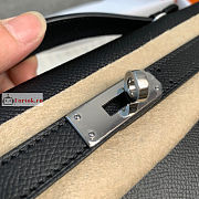 Hermes Kelly Cut Clutch Epsom Silver-Metal Leather Black 31x13x2.5cm - 5