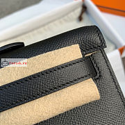 Hermes Kelly Cut Clutch Epsom Silver-Metal Leather Black 31x13x2.5cm - 2