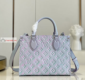 Louis Vuitton Onthego PM Sprayed Lilas M46067 25x19x11.5cm