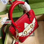 Gucci Mini Horsebit 1955 Bag Red 677212 20x19.5x7.5cm - 5