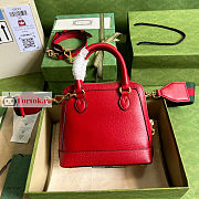 Gucci Mini Horsebit 1955 Bag Red 677212 20x19.5x7.5cm - 4