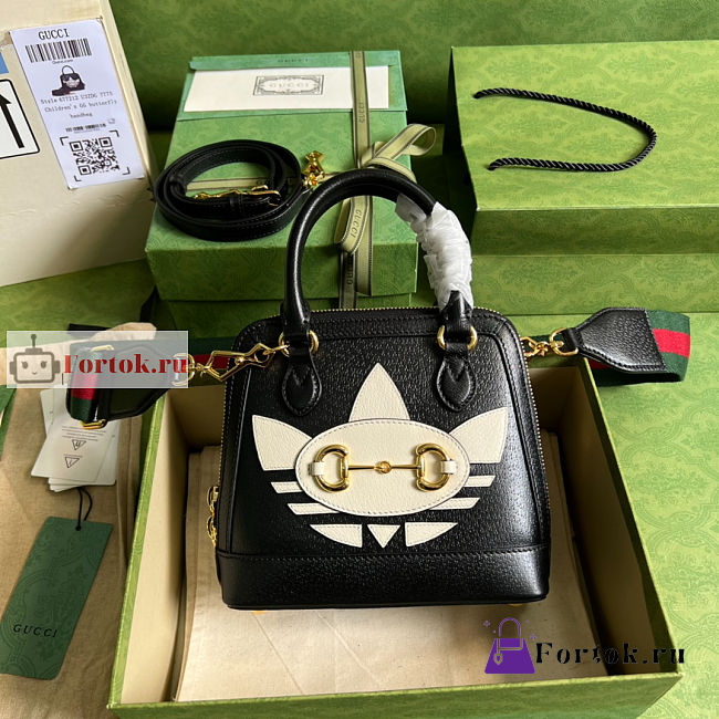 Gucci Mini Horsebit 1955 Bag Black 677212 20x19.5x7.5cm - 1