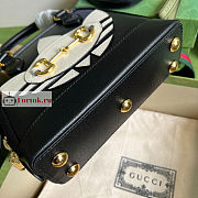 Gucci Mini Horsebit 1955 Bag Black 677212 20x19.5x7.5cm - 5