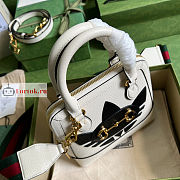 Gucci Mini Horsebit 1955 Bag White 677212 20x19.5x7.5cm - 2