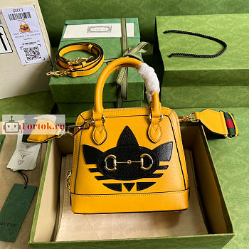 Gucci Mini Horsebit 1955 Bag Yellow 677212 20x19.5x7.5cm