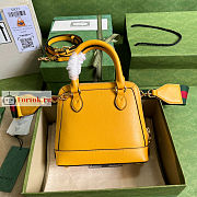 Gucci Mini Horsebit 1955 Bag Yellow 677212 20x19.5x7.5cm - 2