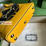 Gucci Mini Horsebit 1955 Bag Yellow 677212 20x19.5x7.5cm - 3