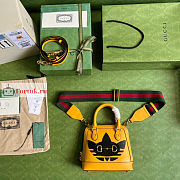 Gucci Mini Horsebit 1955 Bag Yellow 677212 20x19.5x7.5cm - 5