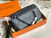 Louis Vuitton Pochette Volga Monogram Eclipse Canvas M68321 23x11.5x4cm - 1