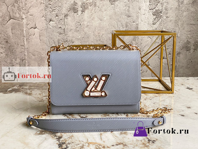 Louis Vuitton Twist MM Handbag Gray M59218 23x17x9.5cm - 1