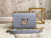 Louis Vuitton Twist MM Handbag Gray M59218 23x17x9.5cm - 1