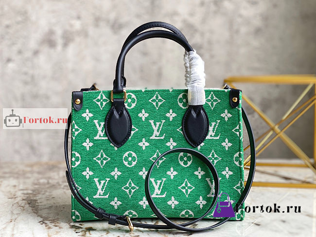 Louis Vuitton Onthego PM Velvet Green M46216 25x19x11.5cm - 1