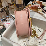 Chanel Small Boy Messenger Bag In Leather Pink AS3350 12.5×18×6cm - 4