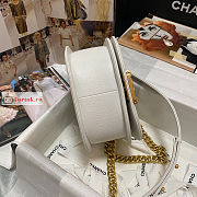Chanel Small Boy Messenger Bag In Leather White AS3350 12.5×18×6cm - 4