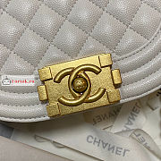 Chanel Small Boy Messenger Bag In Leather White AS3350 12.5×18×6cm - 2