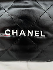Chanel 22 Handbag Calfskin Leather Black AS3261 38×42×8cm - 5