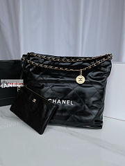 Chanel 22 Handbag Calfskin Leather Black AS3261 38×42×8cm - 4