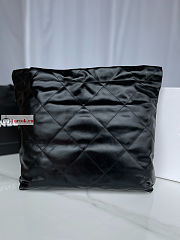 Chanel 22 Handbag Calfskin Leather Black AS3261 38×42×8cm - 3