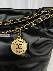 Chanel 22 Handbag Calfskin Leather Black AS3261 38×42×8cm - 2
