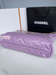 Chanel 22 Handbag Calfskin Leather Purple AS3261 38×42×8cm - 5