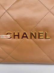 Chanel 22 Handbag Calfskin Leather Brown AS3261 38×42×8cm - 5