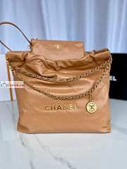 Chanel 22 Handbag Calfskin Leather Brown AS3261 38×42×8cm - 2