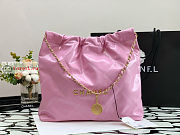 Chanel 22 Handbag Calfskin Leather Pink AS3261 38×42×8cm - 1