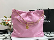 Chanel 22 Handbag Calfskin Leather Pink AS3261 38×42×8cm - 5