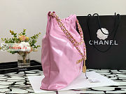 Chanel 22 Handbag Calfskin Leather Pink AS3261 38×42×8cm - 4