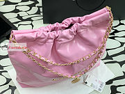 Chanel 22 Handbag Calfskin Leather Pink AS3261 38×42×8cm - 2