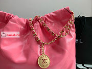 Chanel 22 Handbag Calfskin Leather Coral Pink AS3261 38×42×8cm - 5