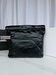 Chanel 22 Small Handbag Calfskin Leather Black AS3260 34.5×37×8cm - 6