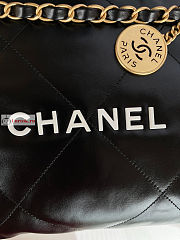 Chanel 22 Small Handbag Calfskin Leather Black AS3260 34.5×37×8cm - 4