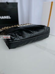 Chanel 22 Small Handbag Calfskin Leather Black AS3260 34.5×37×8cm - 5